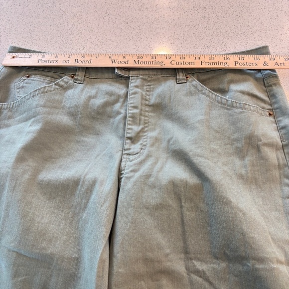Gloria Vanderbilt Womens Olive Green Jeans Plus Size 18 Capri Stretch Denim - Picture 7 of 13
